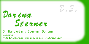 dorina sterner business card